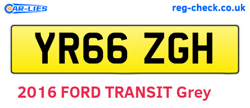 YR66ZGH are the vehicle registration plates.