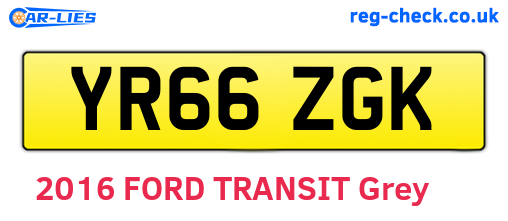 YR66ZGK are the vehicle registration plates.