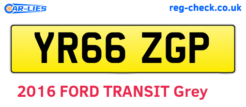 YR66ZGP are the vehicle registration plates.