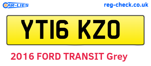 YT16KZO are the vehicle registration plates.