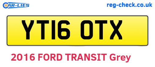 YT16OTX are the vehicle registration plates.