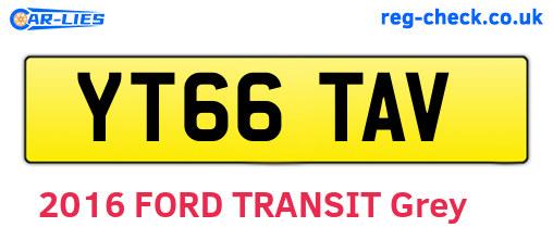 YT66TAV are the vehicle registration plates.