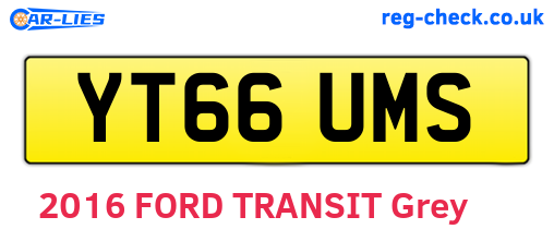 YT66UMS are the vehicle registration plates.