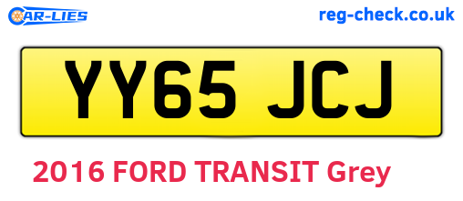 YY65JCJ are the vehicle registration plates.