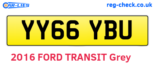 YY66YBU are the vehicle registration plates.