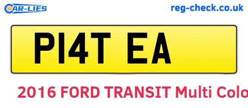 P14TEA are the vehicle registration plates.