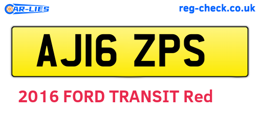 AJ16ZPS are the vehicle registration plates.