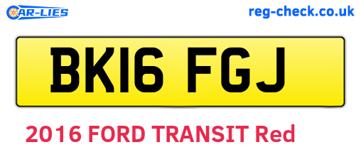 BK16FGJ are the vehicle registration plates.