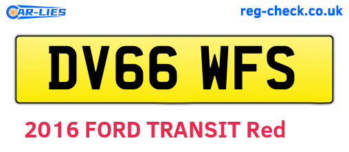 DV66WFS are the vehicle registration plates.