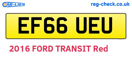 EF66UEU are the vehicle registration plates.