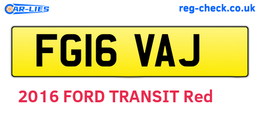 FG16VAJ are the vehicle registration plates.