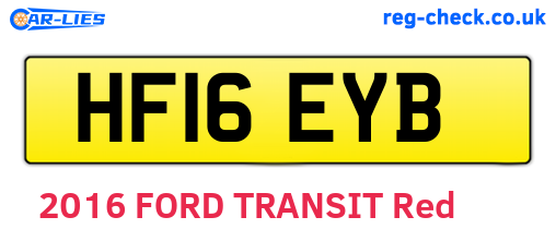 HF16EYB are the vehicle registration plates.