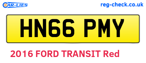 HN66PMY are the vehicle registration plates.