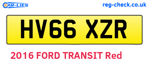 HV66XZR are the vehicle registration plates.