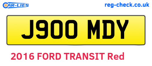 J900MDY are the vehicle registration plates.