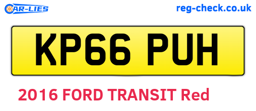 KP66PUH are the vehicle registration plates.