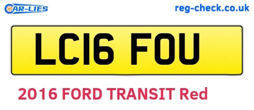 LC16FOU are the vehicle registration plates.