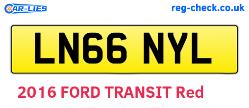 LN66NYL are the vehicle registration plates.