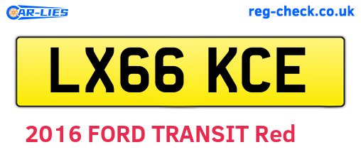 LX66KCE are the vehicle registration plates.
