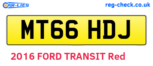 MT66HDJ are the vehicle registration plates.