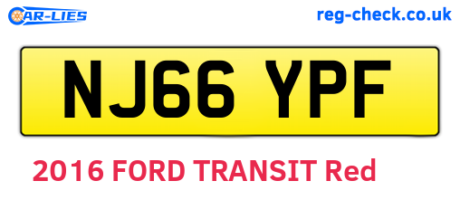 NJ66YPF are the vehicle registration plates.
