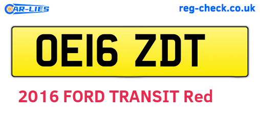 OE16ZDT are the vehicle registration plates.