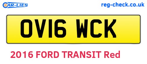 OV16WCK are the vehicle registration plates.