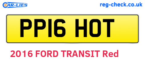 PP16HOT are the vehicle registration plates.