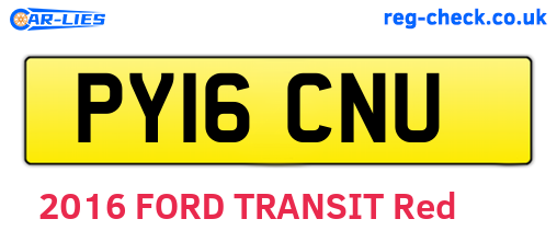 PY16CNU are the vehicle registration plates.