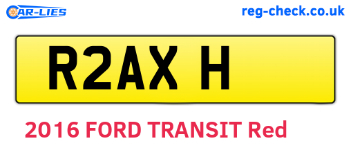 R2AXH are the vehicle registration plates.