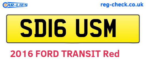 SD16USM are the vehicle registration plates.