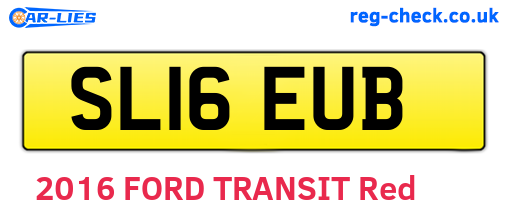 SL16EUB are the vehicle registration plates.