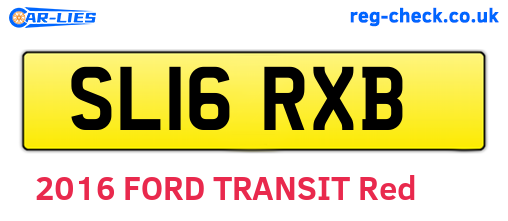 SL16RXB are the vehicle registration plates.