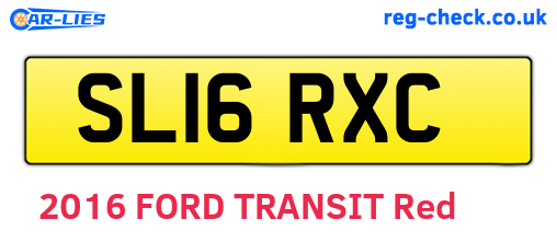 SL16RXC are the vehicle registration plates.