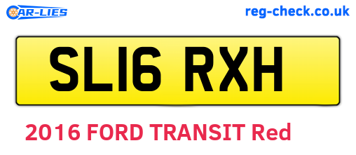 SL16RXH are the vehicle registration plates.