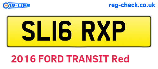 SL16RXP are the vehicle registration plates.