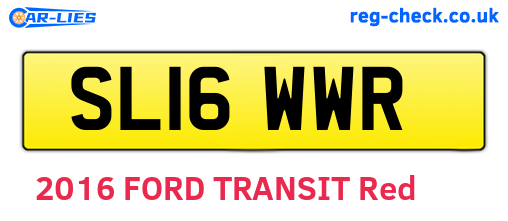 SL16WWR are the vehicle registration plates.