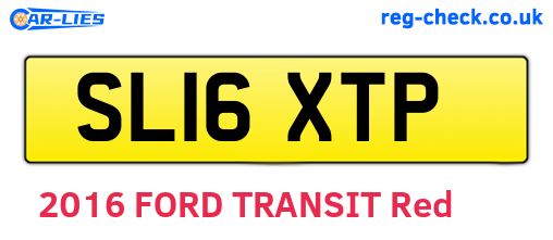 SL16XTP are the vehicle registration plates.
