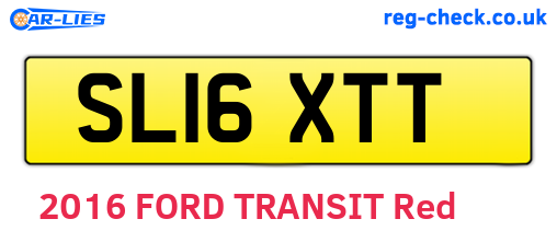 SL16XTT are the vehicle registration plates.
