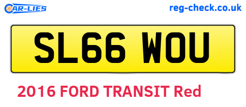 SL66WOU are the vehicle registration plates.