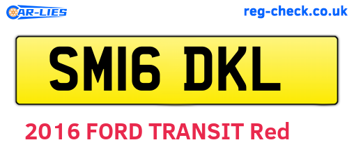SM16DKL are the vehicle registration plates.