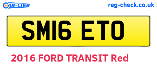 SM16ETO are the vehicle registration plates.