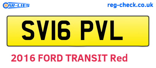 SV16PVL are the vehicle registration plates.