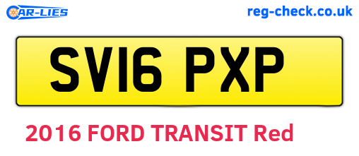 SV16PXP are the vehicle registration plates.