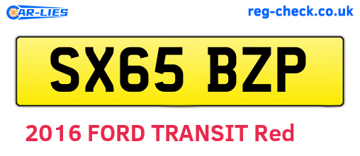 SX65BZP are the vehicle registration plates.