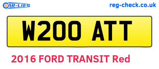 W200ATT are the vehicle registration plates.
