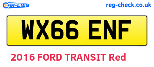 WX66ENF are the vehicle registration plates.