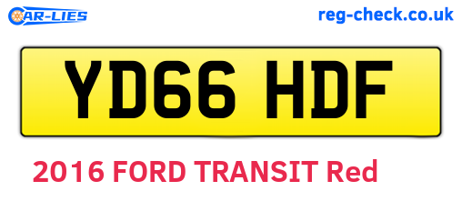 YD66HDF are the vehicle registration plates.