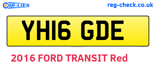 YH16GDE are the vehicle registration plates.