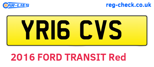 YR16CVS are the vehicle registration plates.